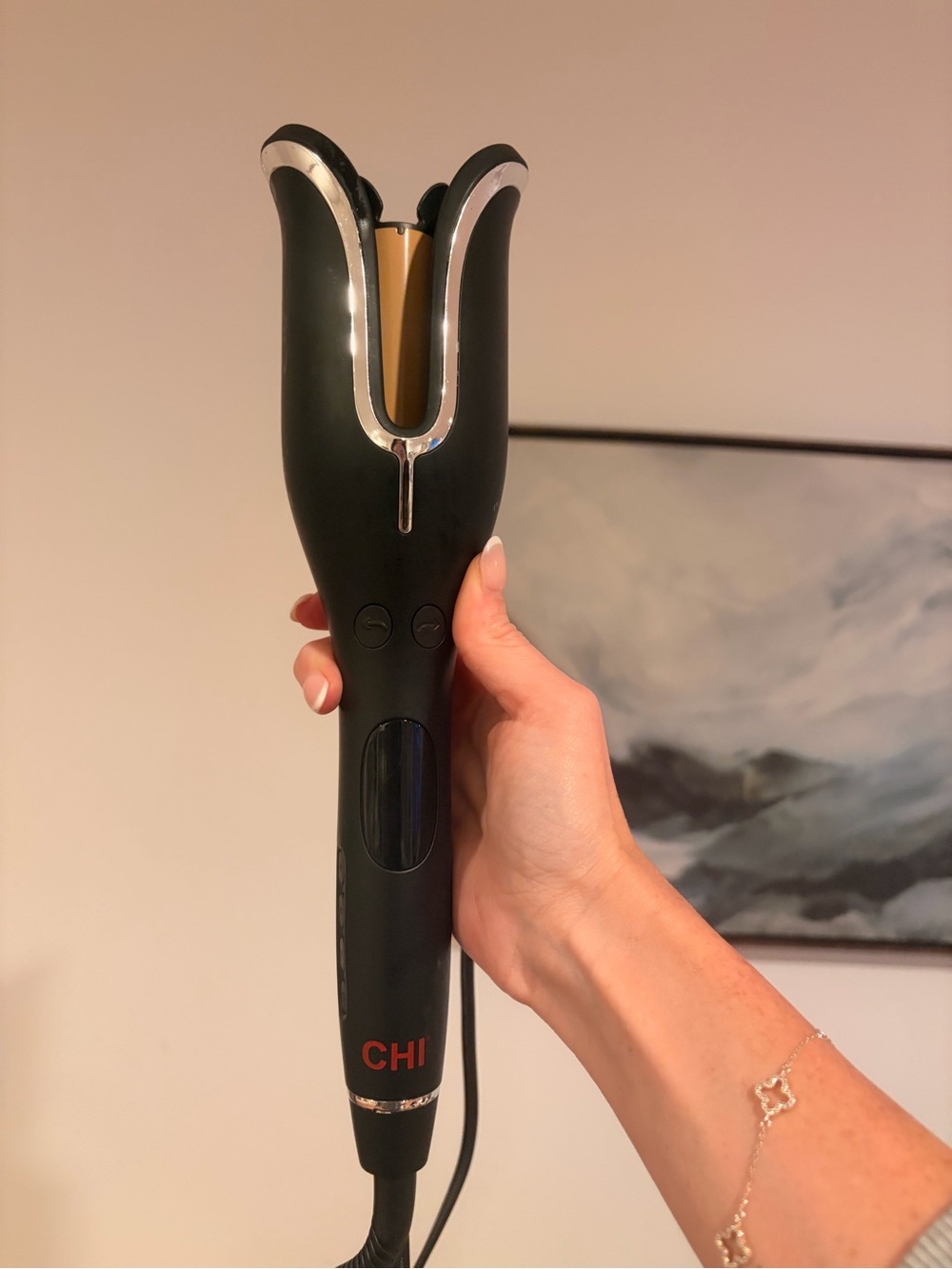 CHI Spin N Curl 1” Ceramic Rotating Hair Curler Black